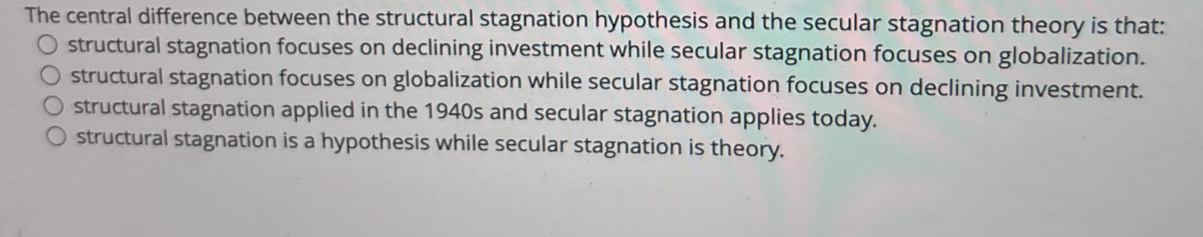 The central difference between the structural