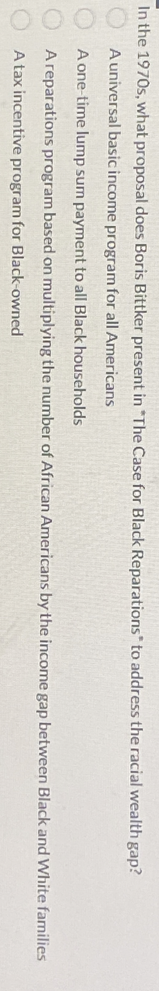 In the 1 9 7 0 s , what proposal does Boris