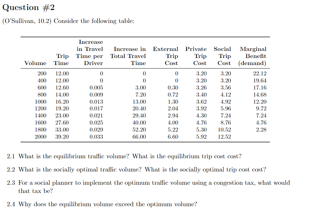 Question \ # 2 ( O ' Sullivan , 1 0 . 2 )