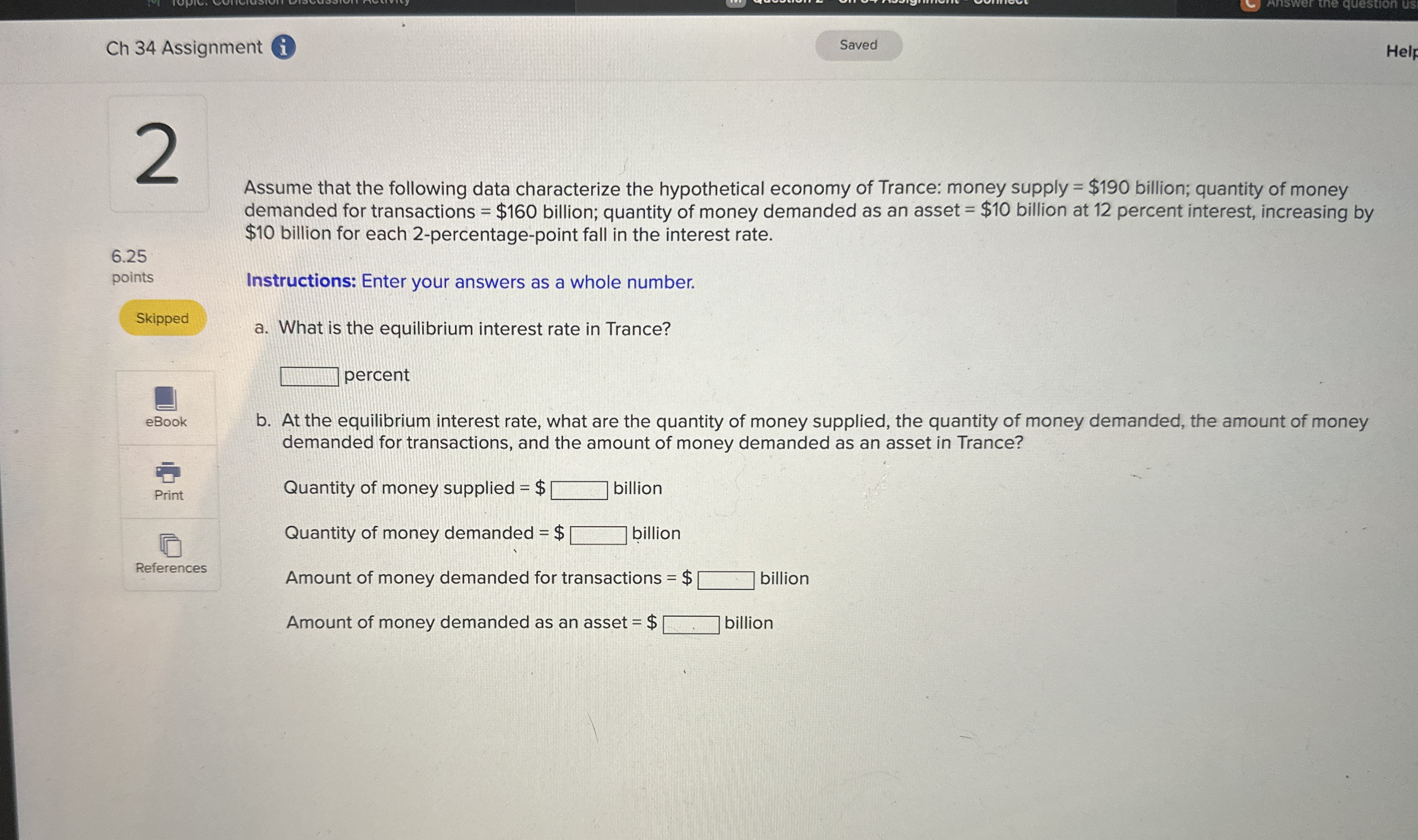 Ch 3 4 Assignment ( i 2 6 . 2 5 points Skipped