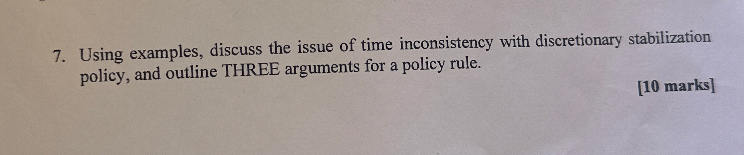 Using examples, discuss the issue of time