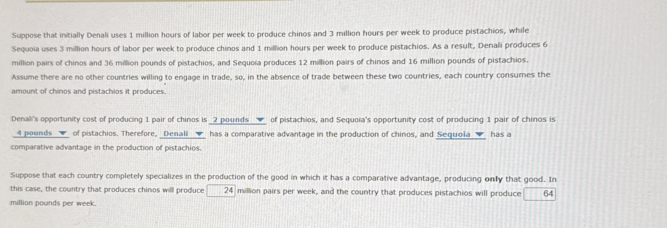 Suppose that initially Denali uses 1 million