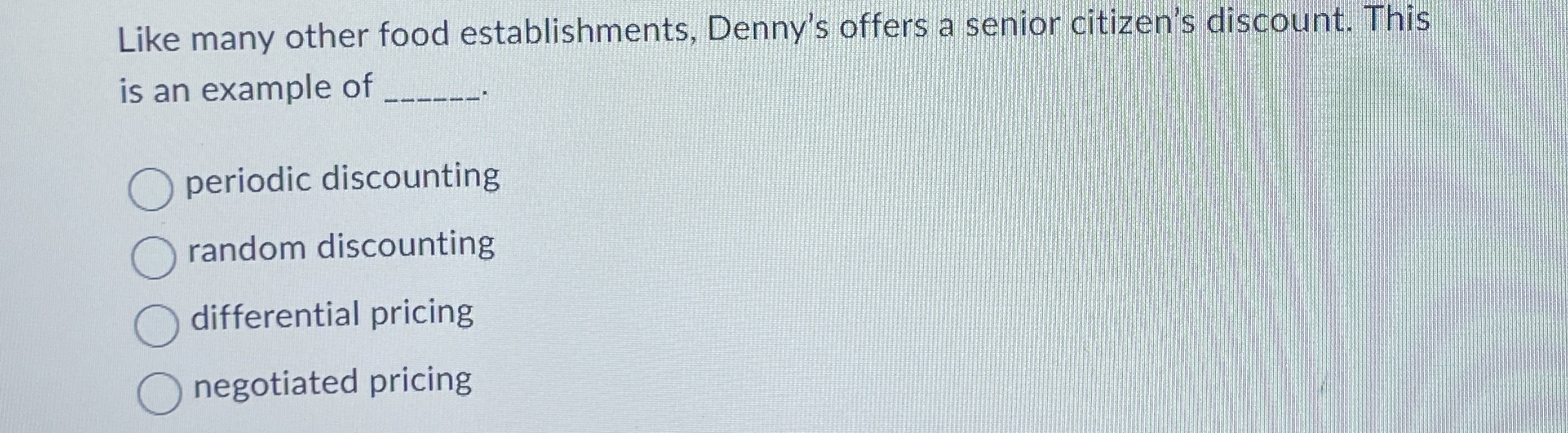 Like many other food establishments, Denny's