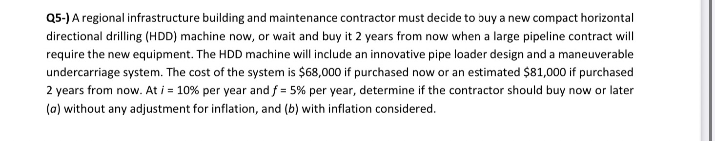 Q 5 - ) A regional infrastructure building and