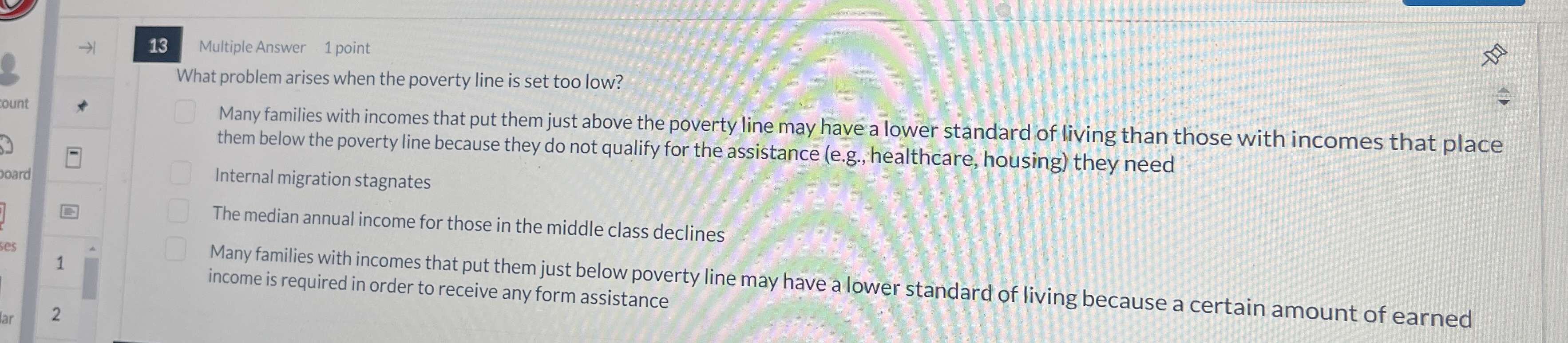 1 3 Multiple Answer 1 point What problem arises