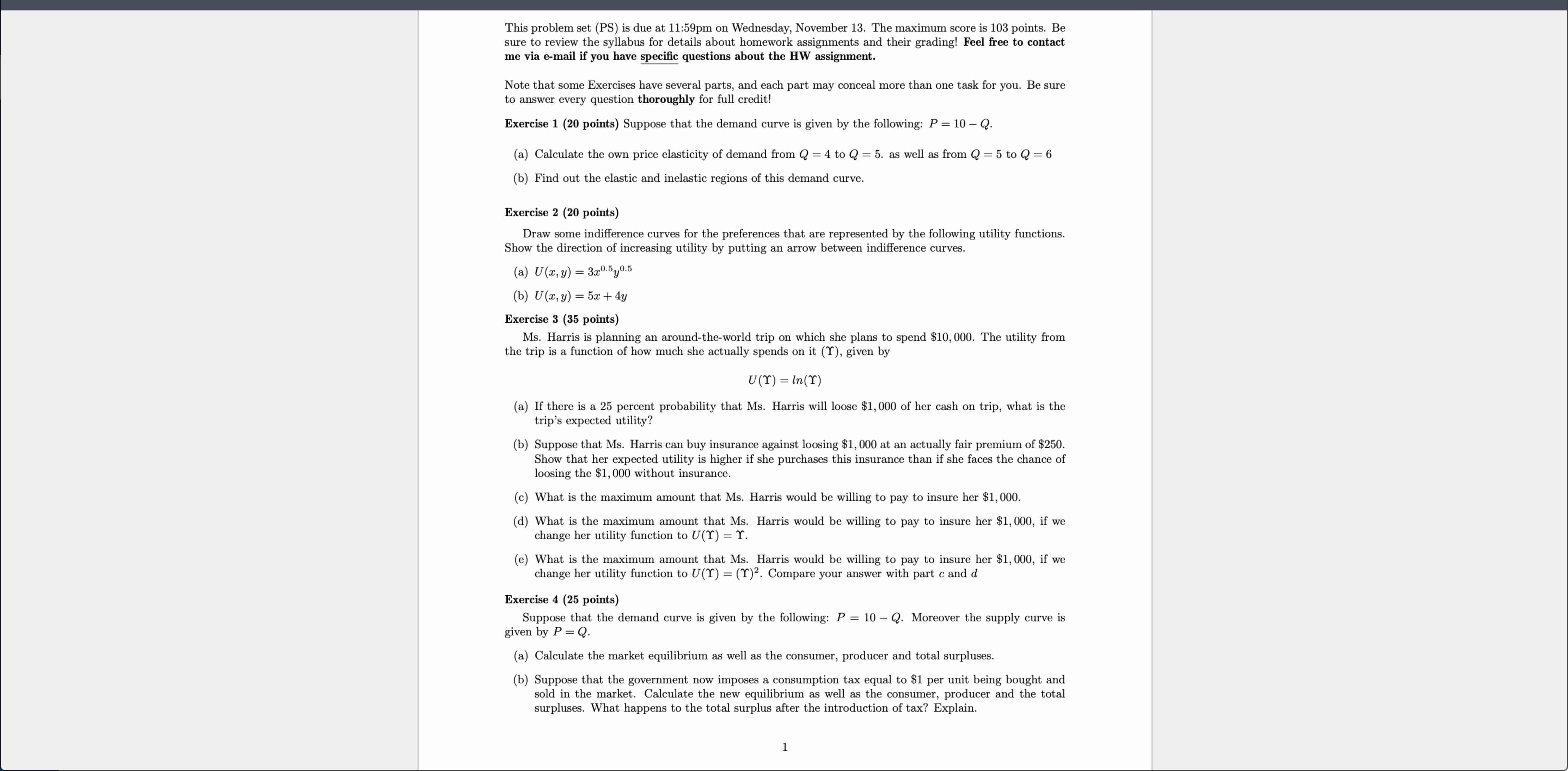 This problem set ( PS ) is due at 1 1 : 5 9 pm on