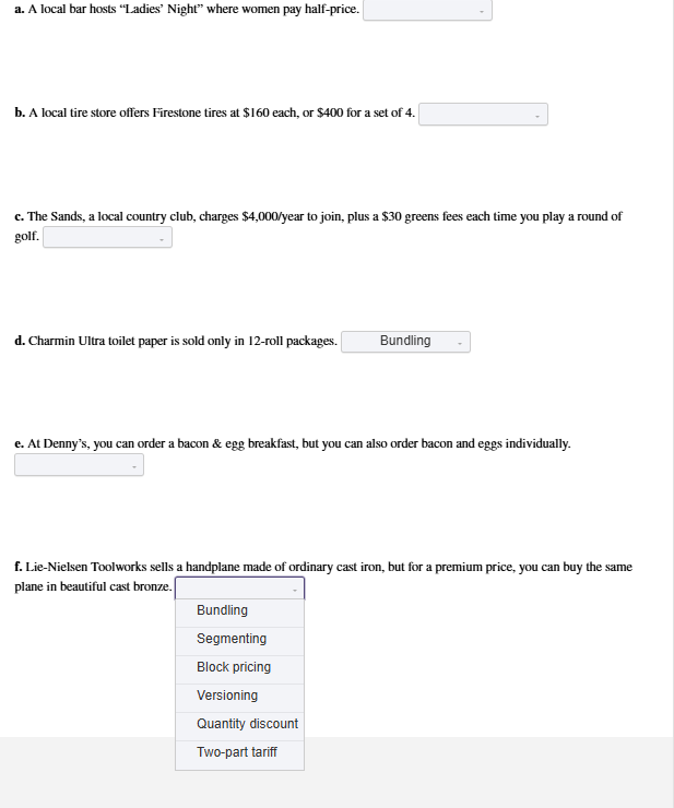 Identify the pricing strategy ( Bundling