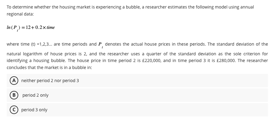 T o determine whether the housing market i s