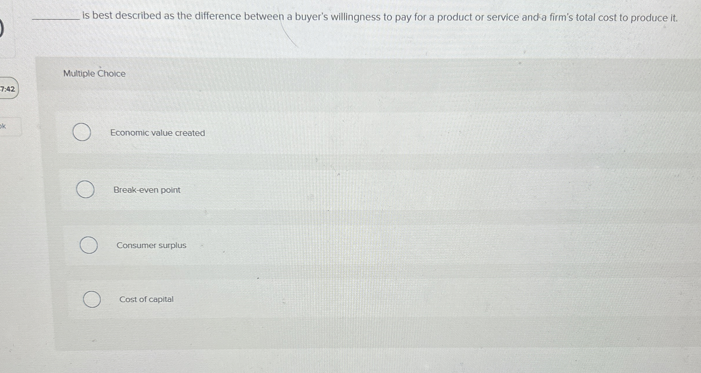 q , is best described as the difference between a