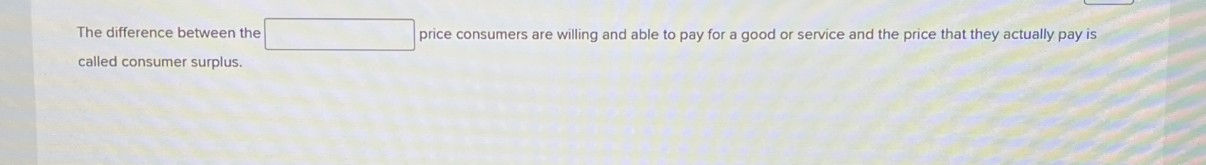 The difference between the price consumers are