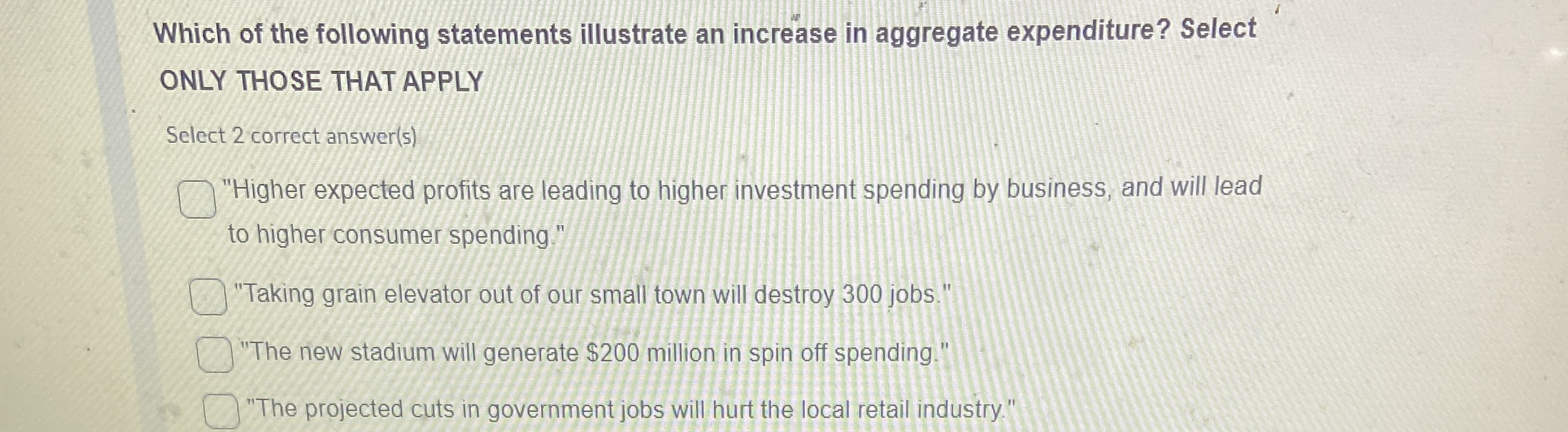 Which of the following statements illustrate an