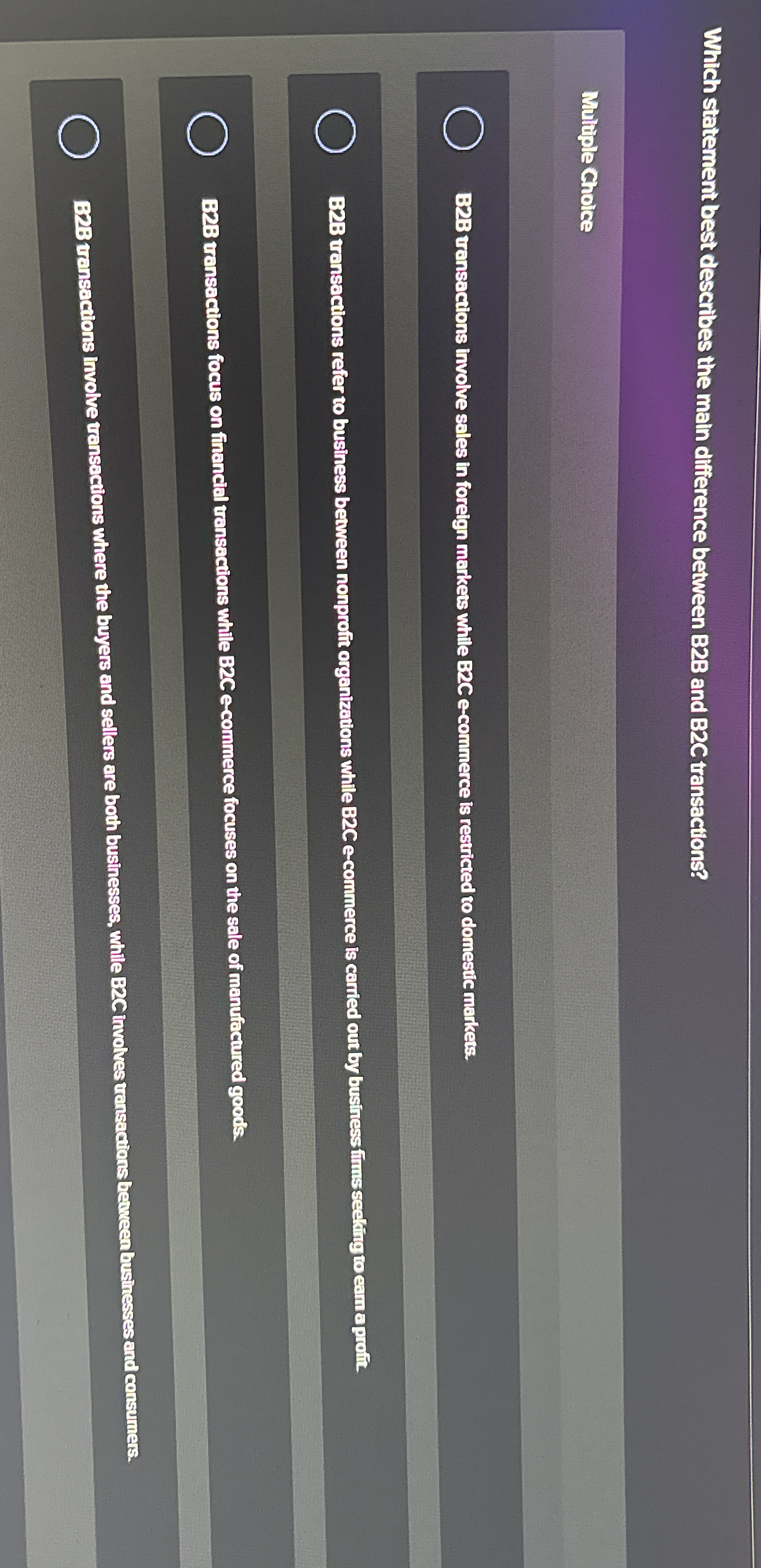 Which statement best describes the main