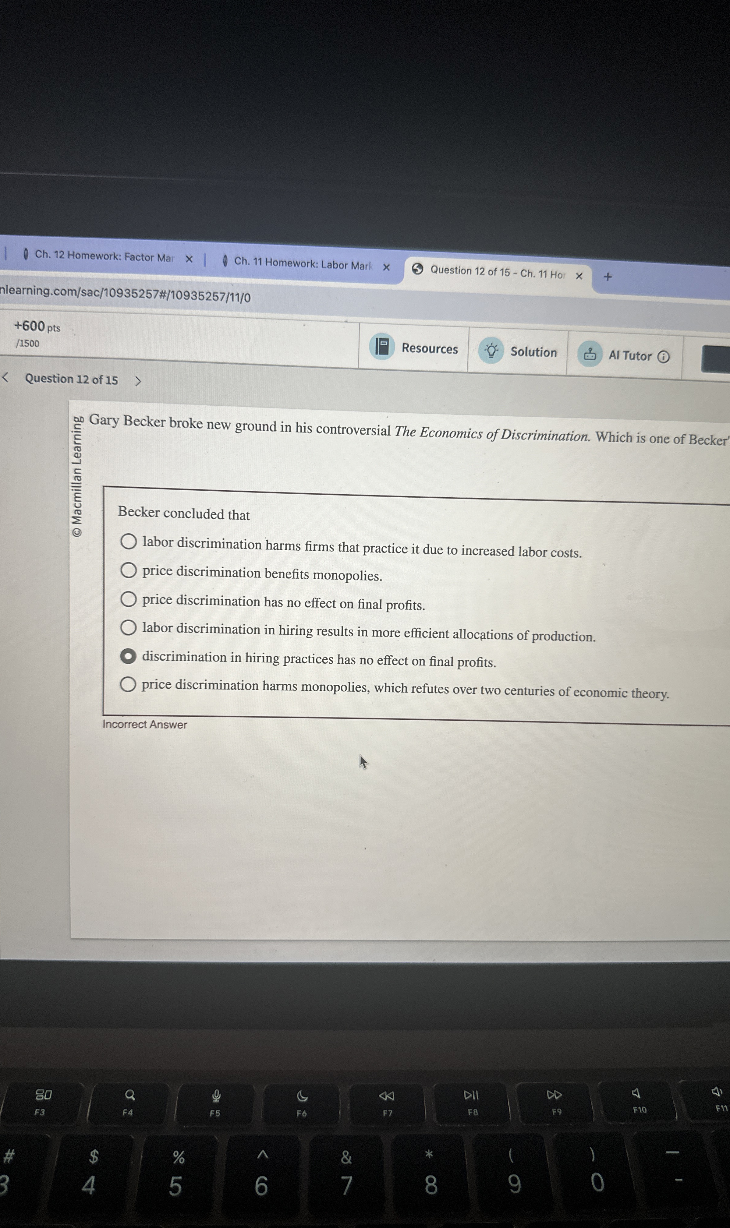Ch . 1 2 Homework: Factor Mar Ch . 1 1 Homework: