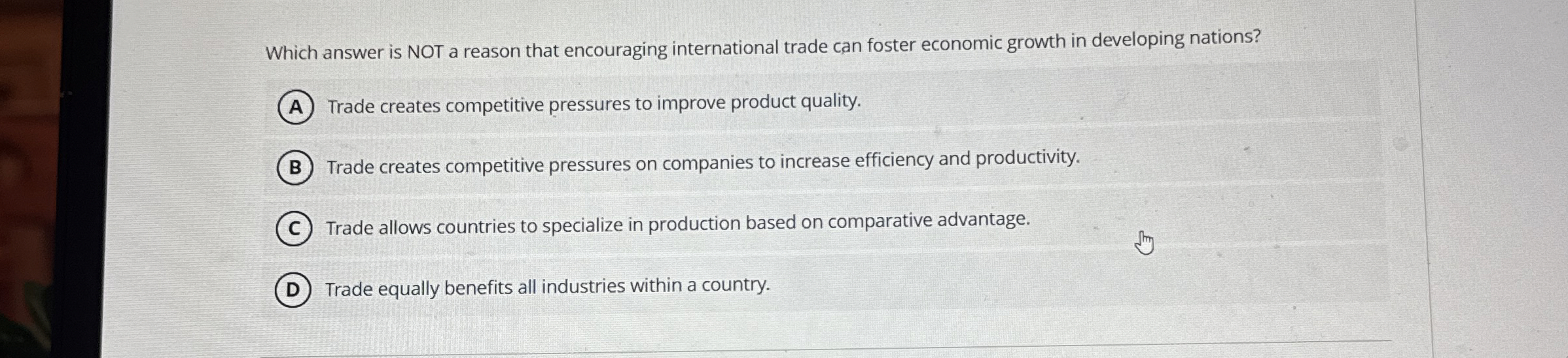 Which answer is NOT a reason that encouraging