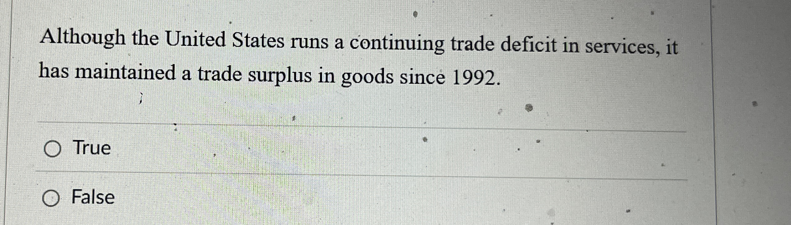 Although the United States runs a continuing