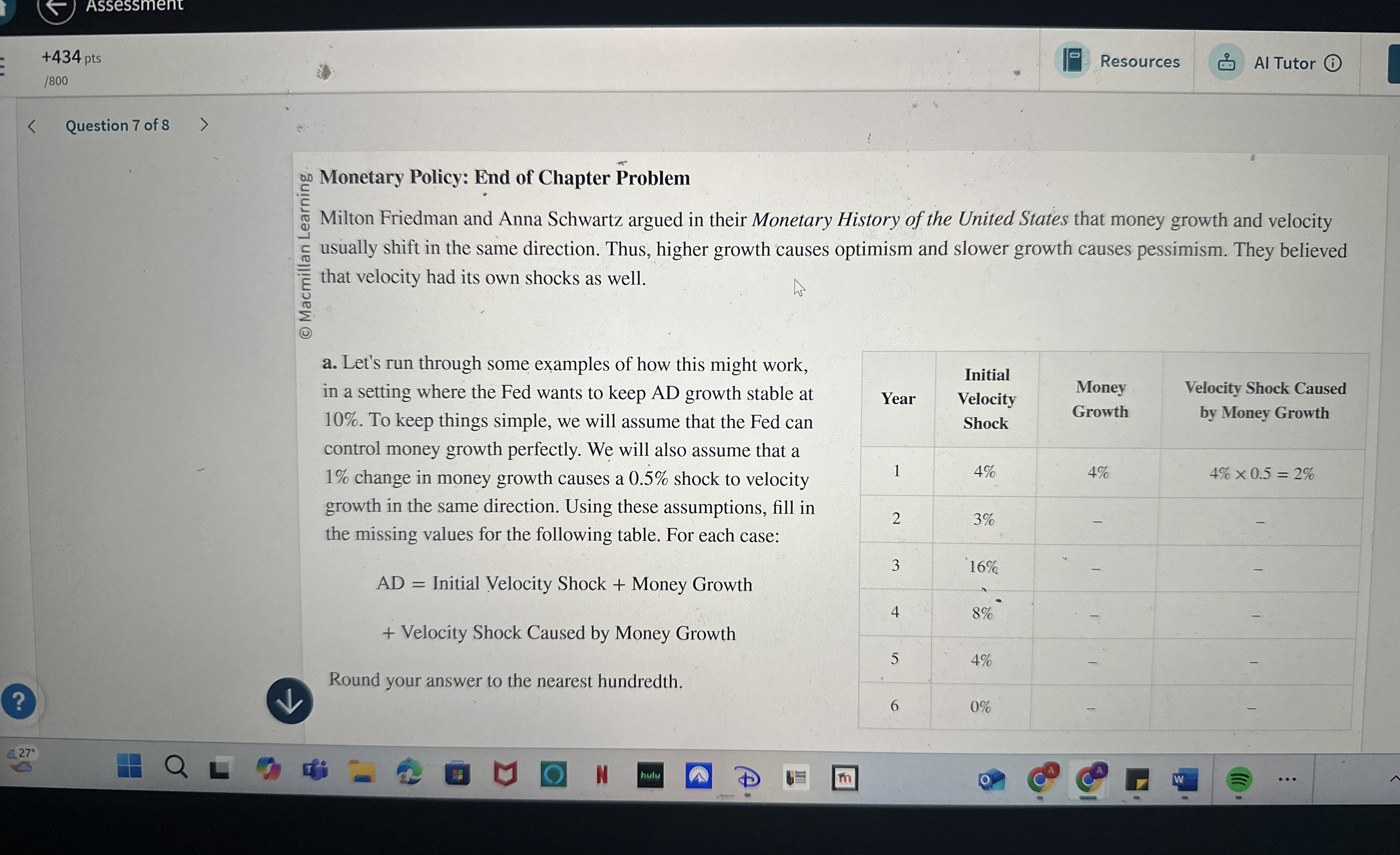 Assessment + 4 3 4 pts Resources Al Tutor 1 8 0 0