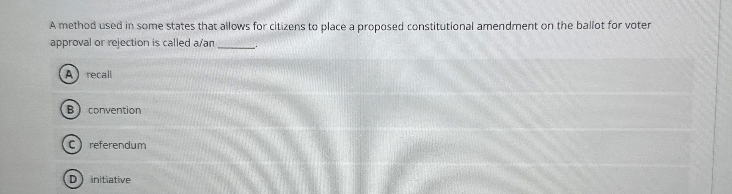 A method used in some states that allows for