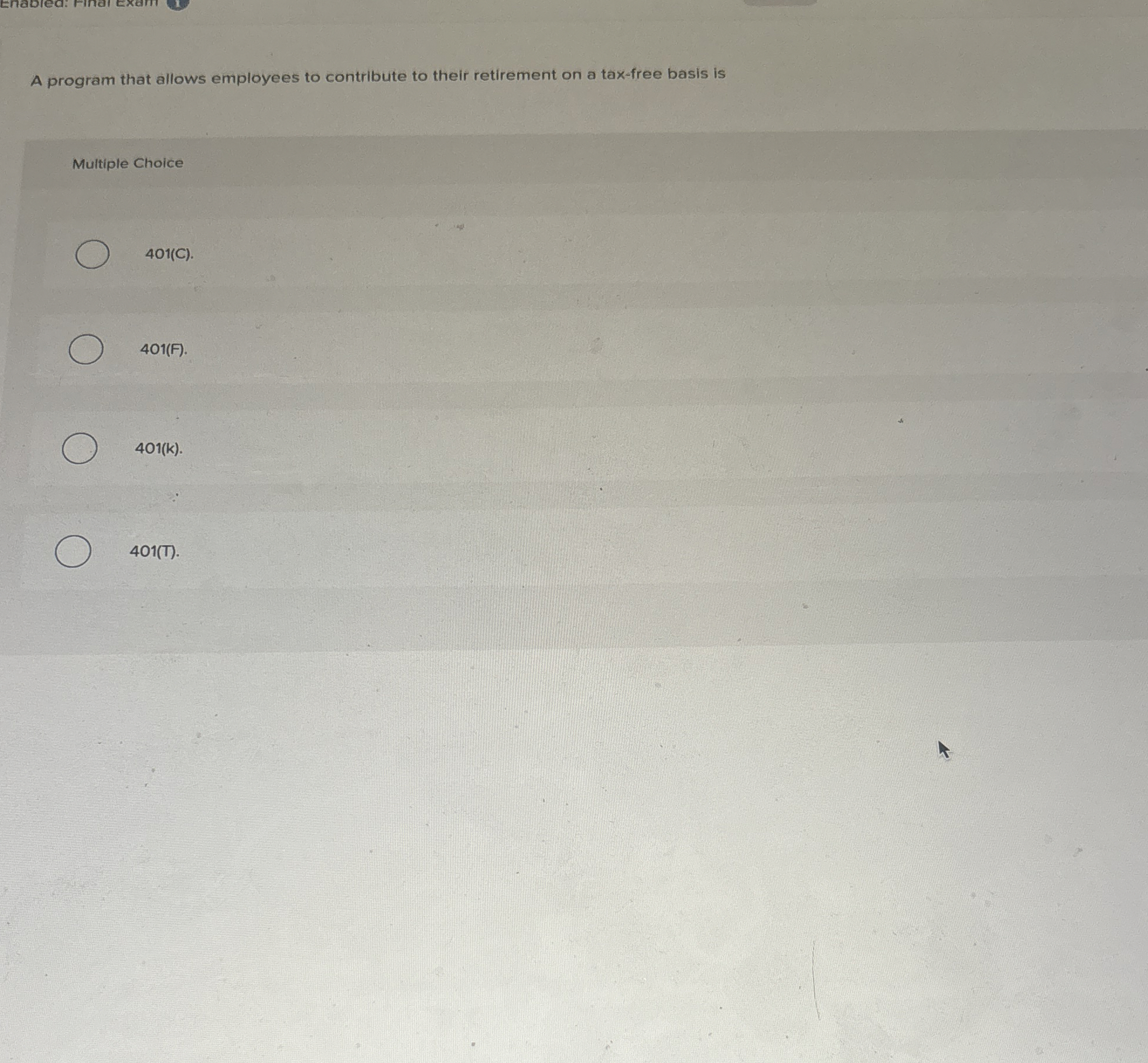 A program that allows employees to contribute to