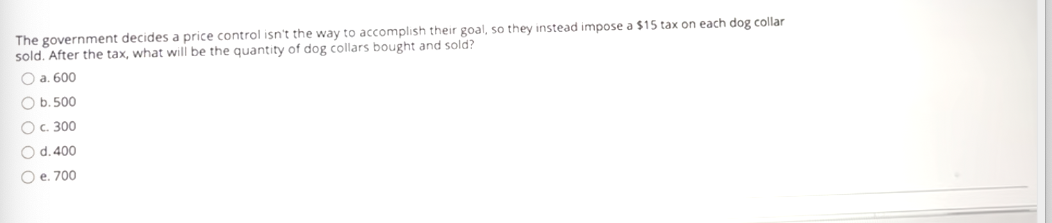 The government decides a price control isn't the