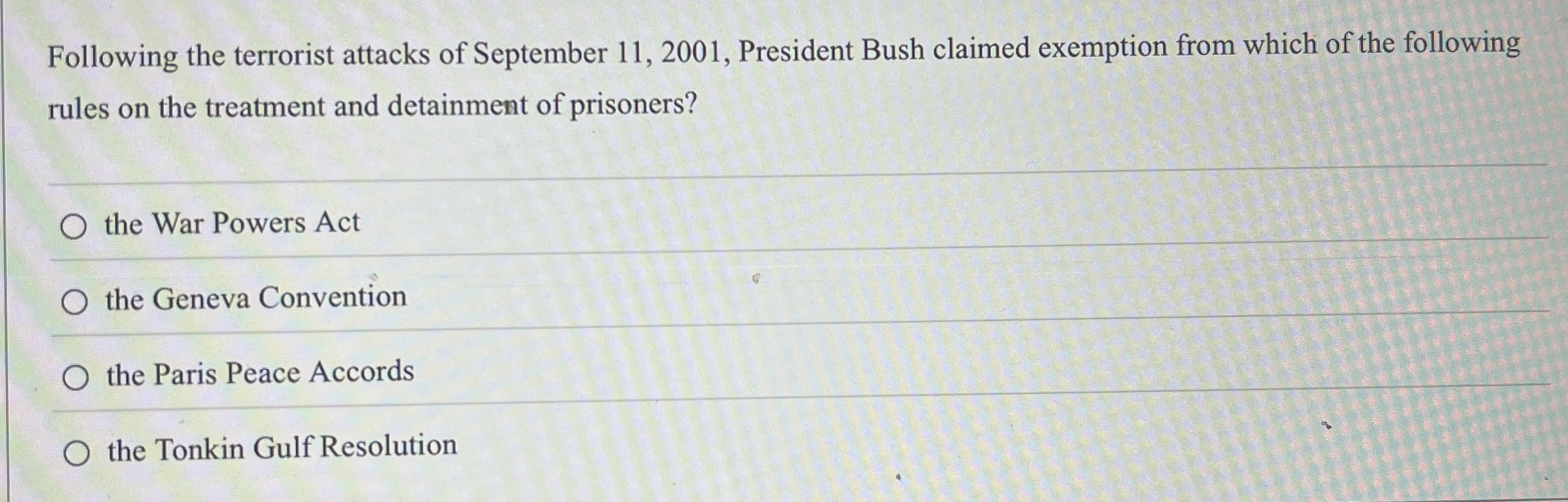 Following the terrorist attacks of September 1 1