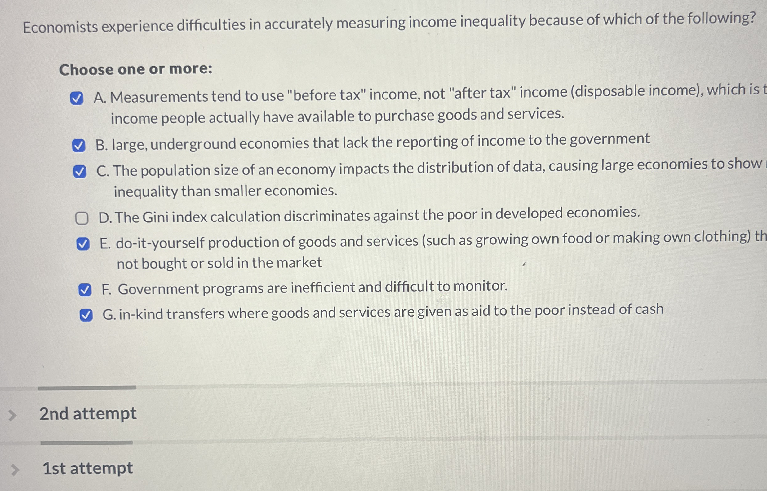 Economists experience difficulties in accurately