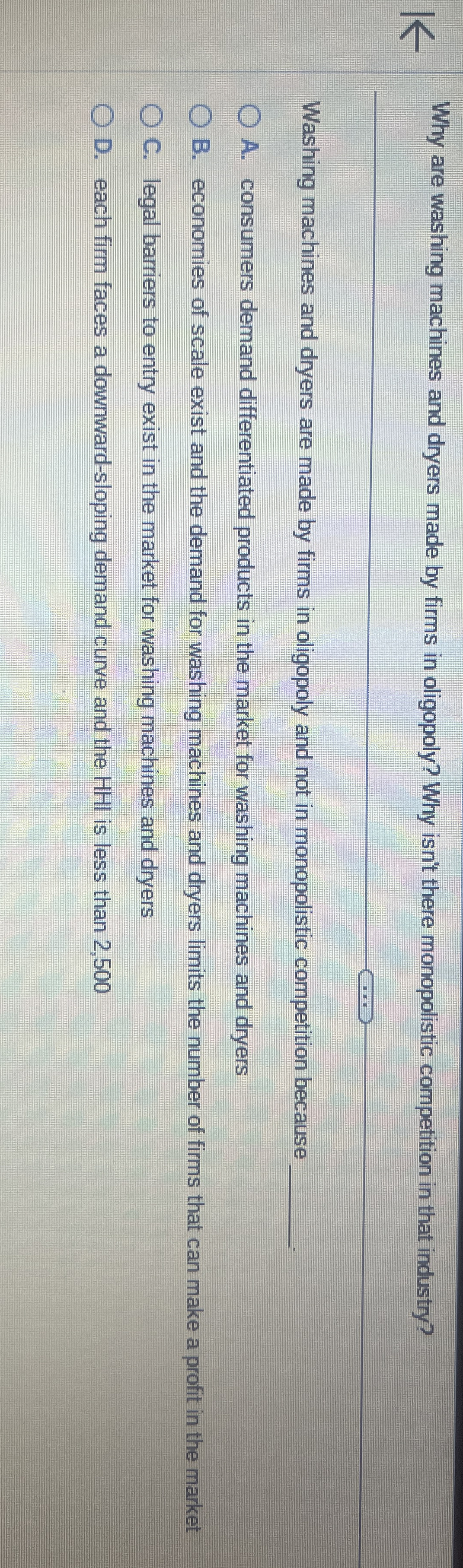 Why are washing machines and dryers made by firms