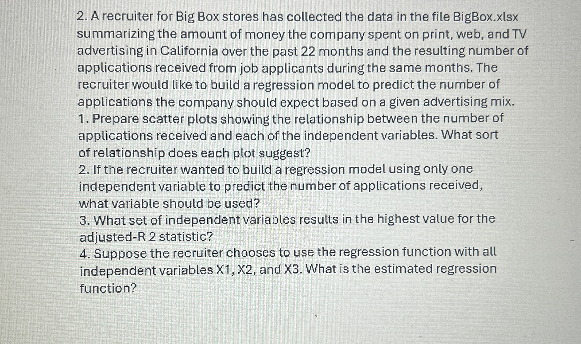 A recruiter for Big Box stores has collected the