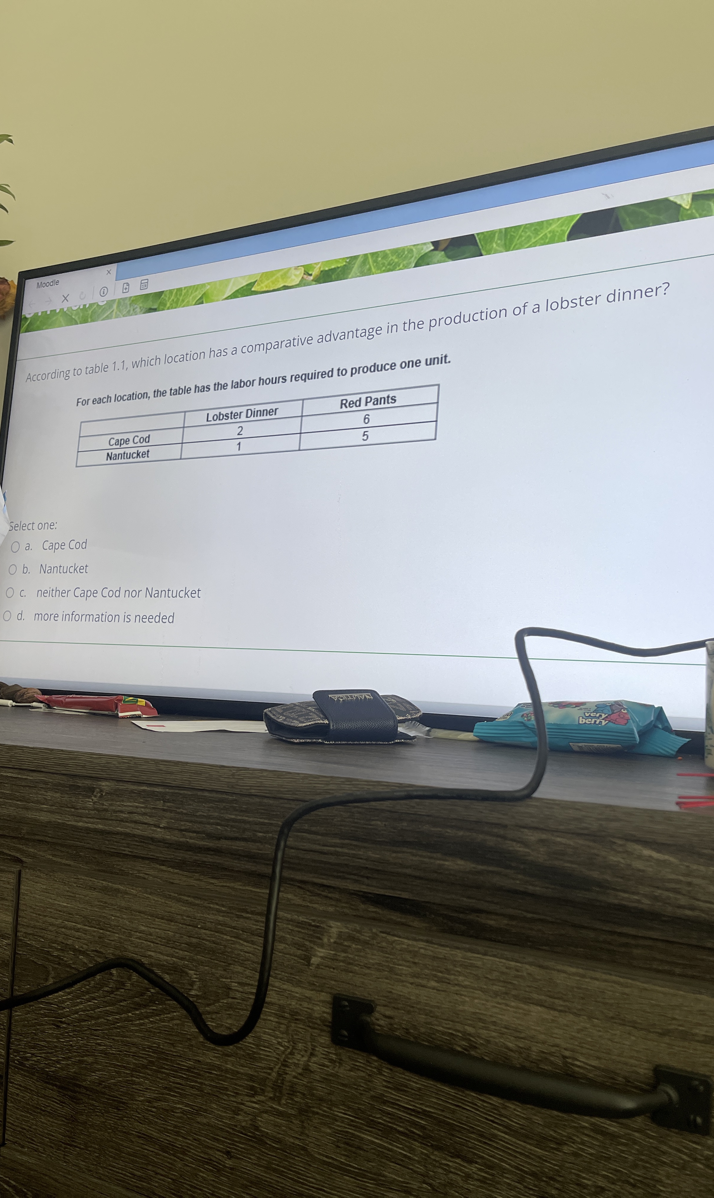 Moodle 1 , 2 3 According to table 1 . 1 , which