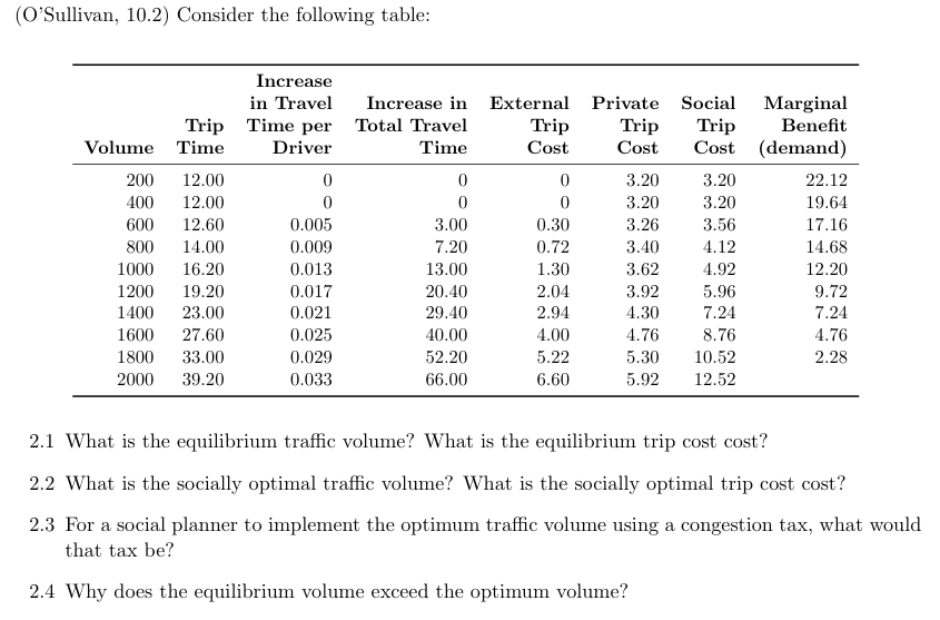 ( O ' Sullivan , 1 0 . 2 ) Consider the following