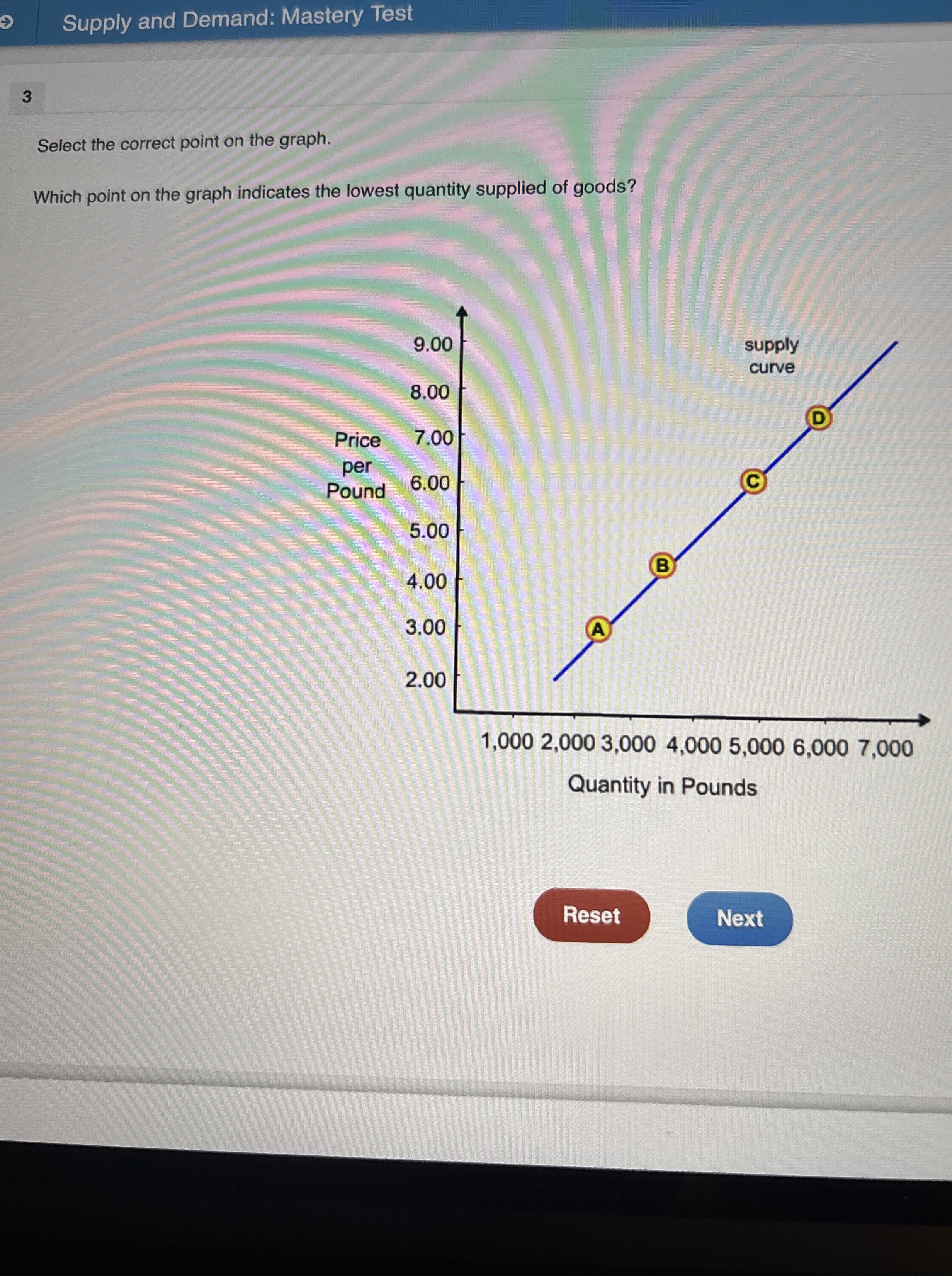 , Supply and Demand: Mastery Test 3 Select the