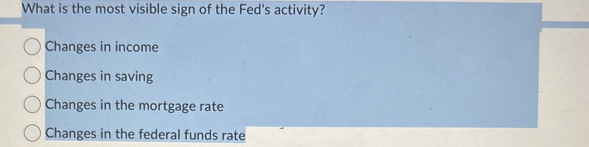 What is the most visible sign of the Fed's