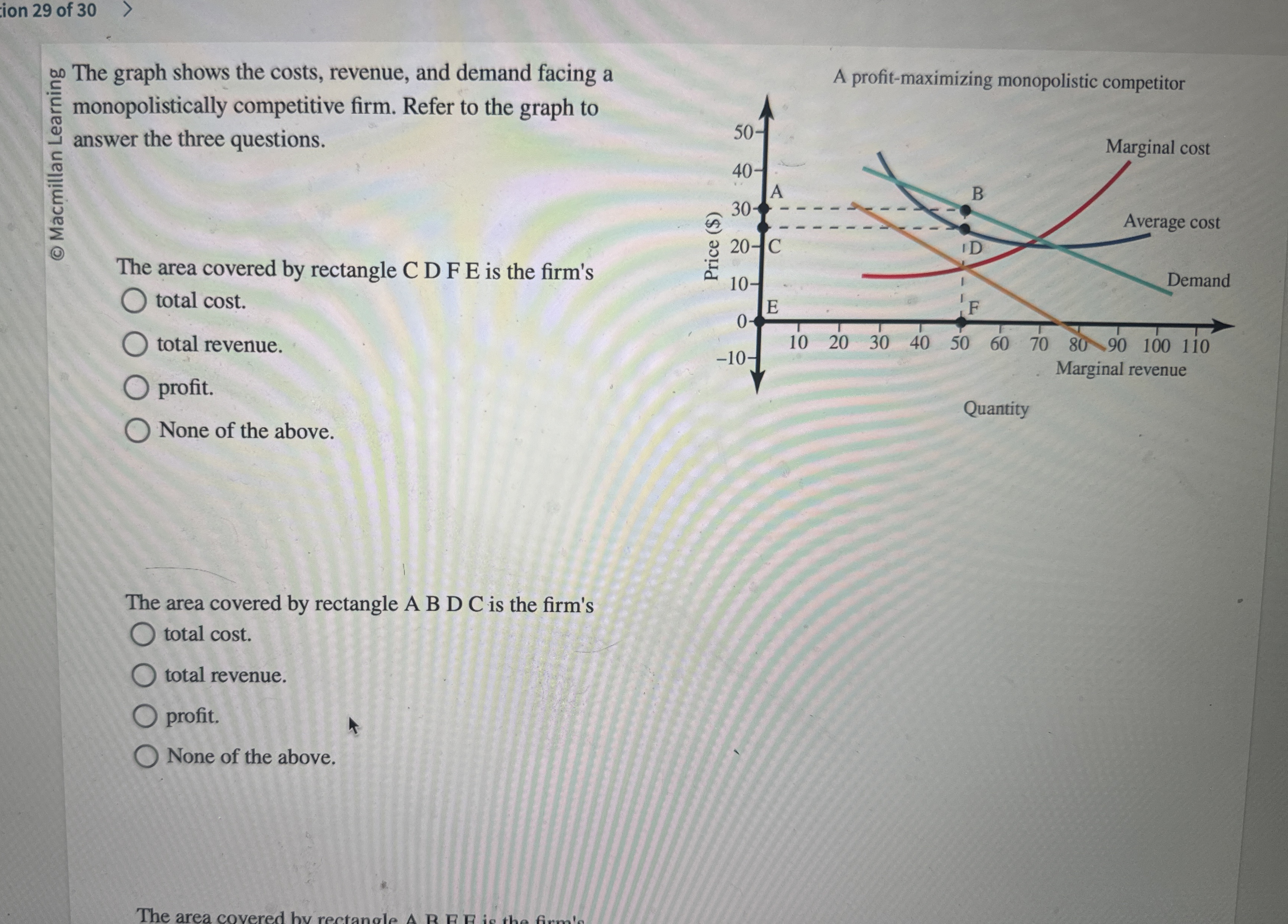 ion 2 9 of 3 0 The graph shows the costs,