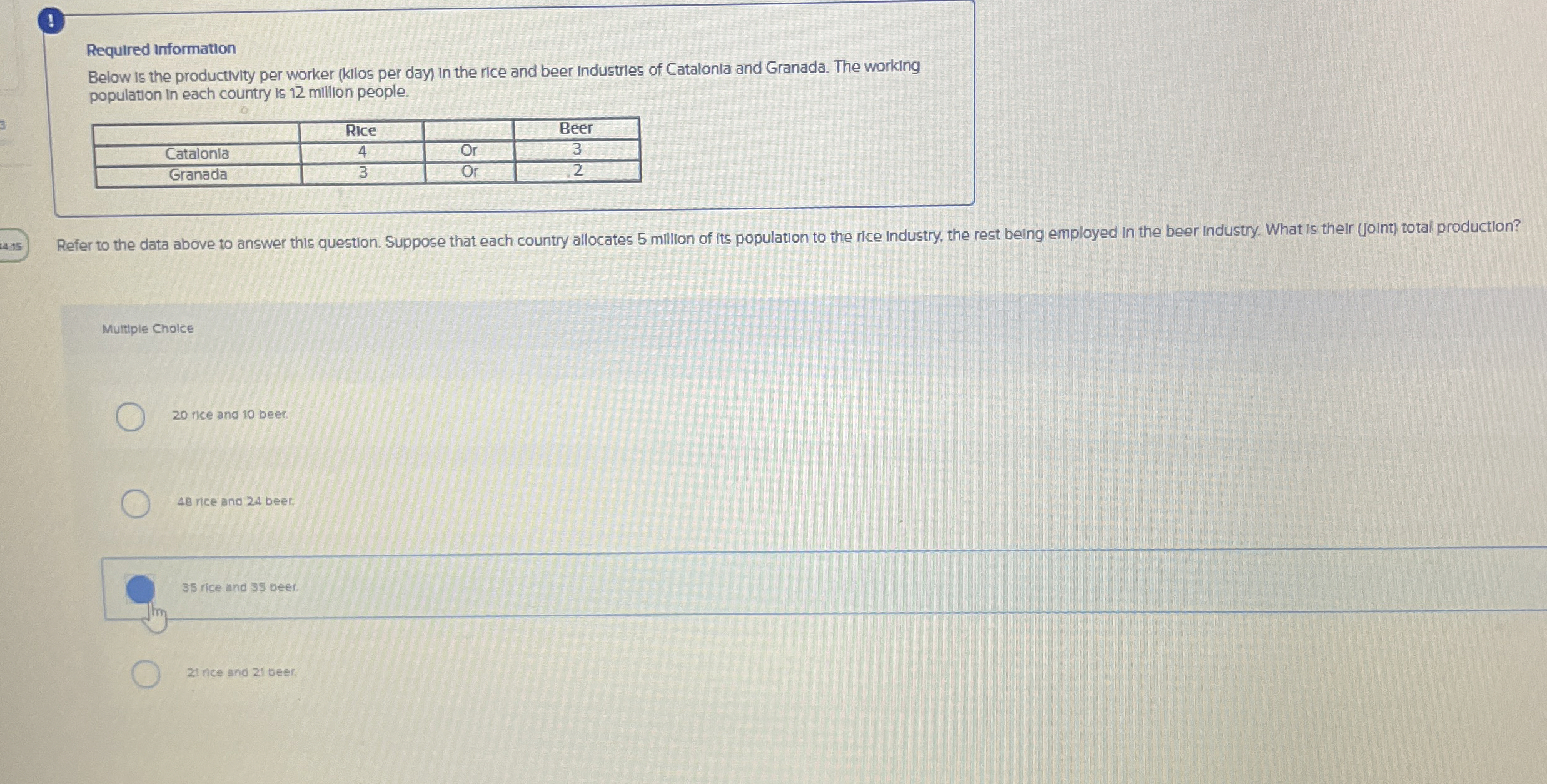 ! Required Information Below is the productivity