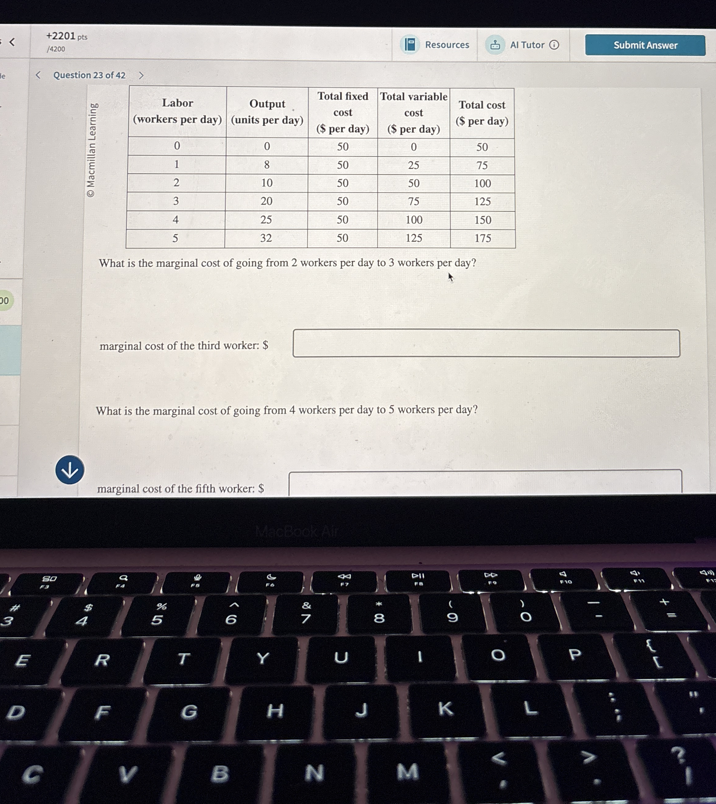 + 2 2 0 1 pts Resources Al Tutor ( i ) Question 2