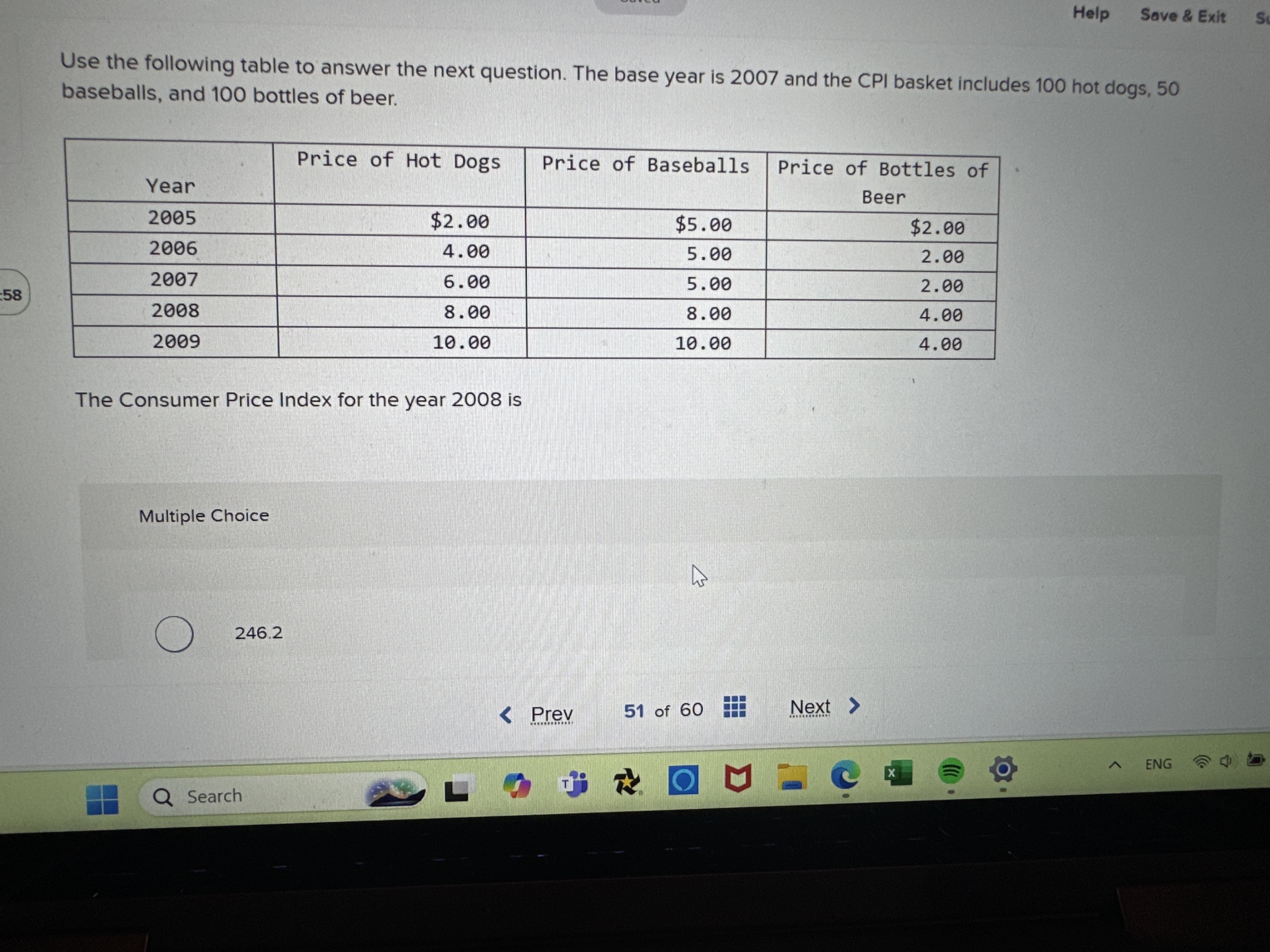 Help Save \ & Exit Use the following table to