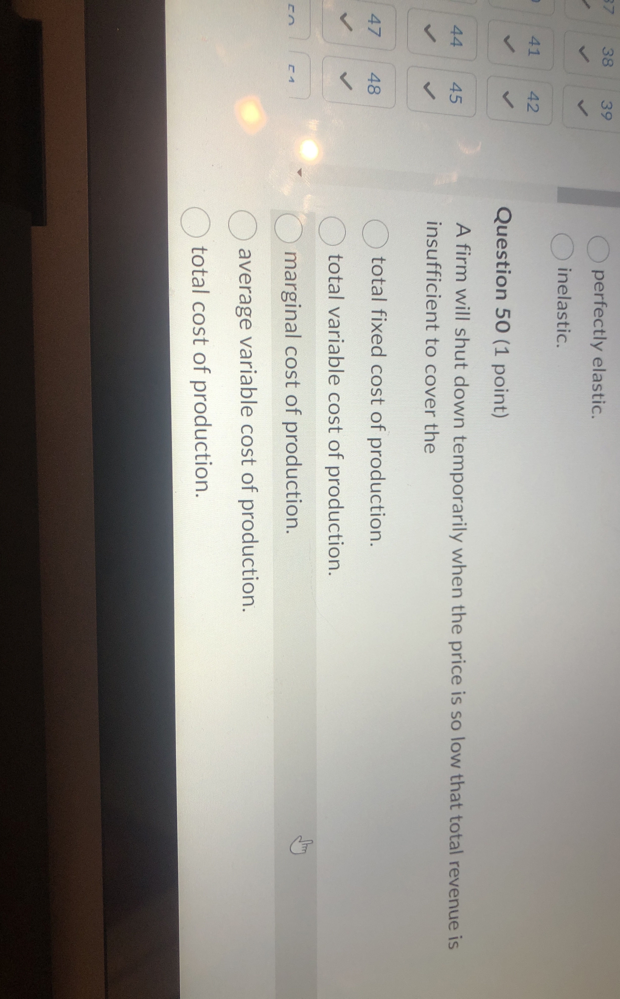 3 8 3 9 4 1 4 2 4 4 , 4 5 Question 5 0 ( 1 point