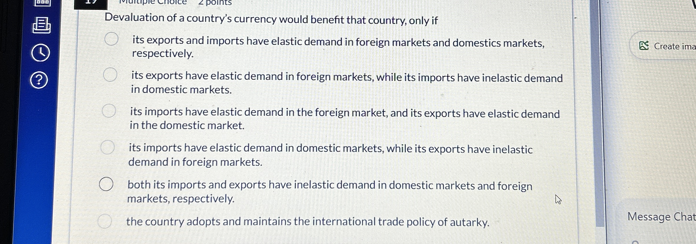 Devaluation of a country's currency would benefit