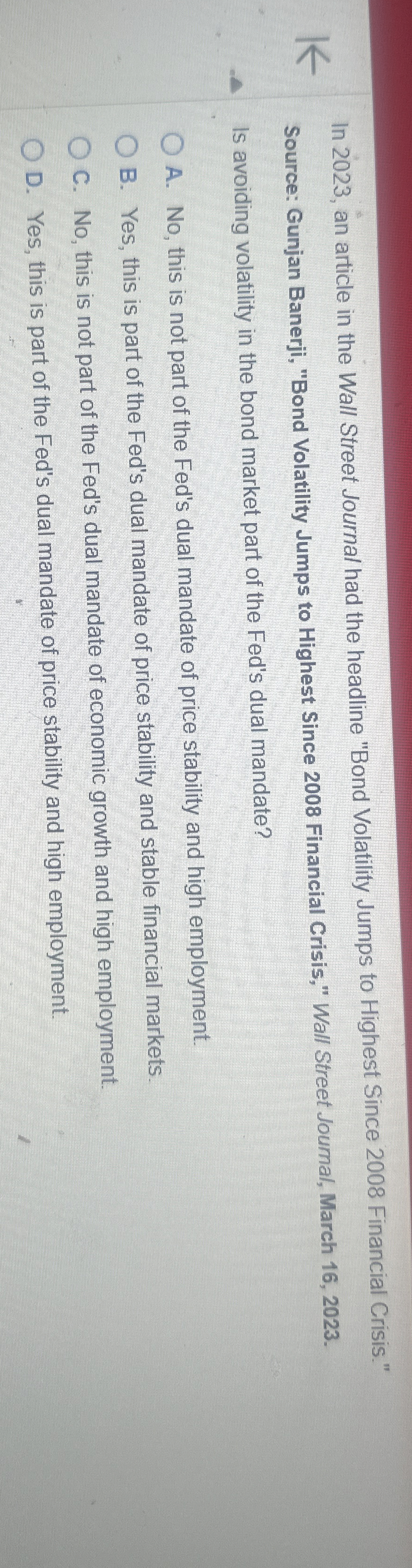 In 2 0 2 3 , an article in the Wall Street