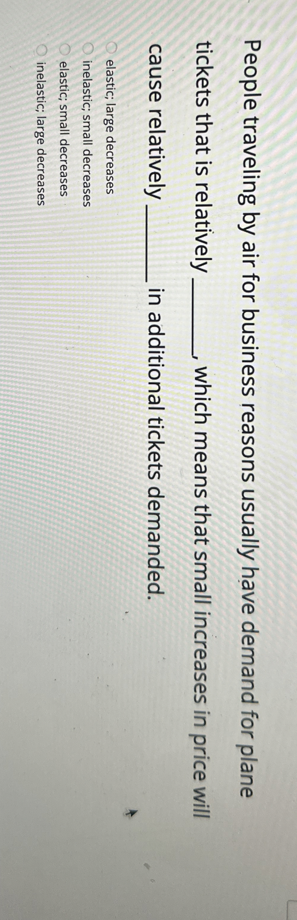 People traveling by air for business reasons