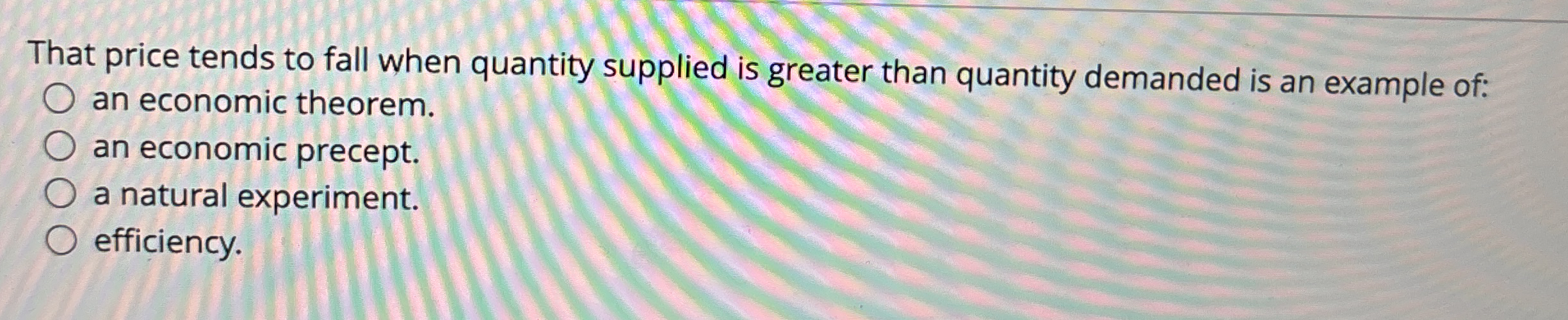 That price tends to fall when quantity supplied