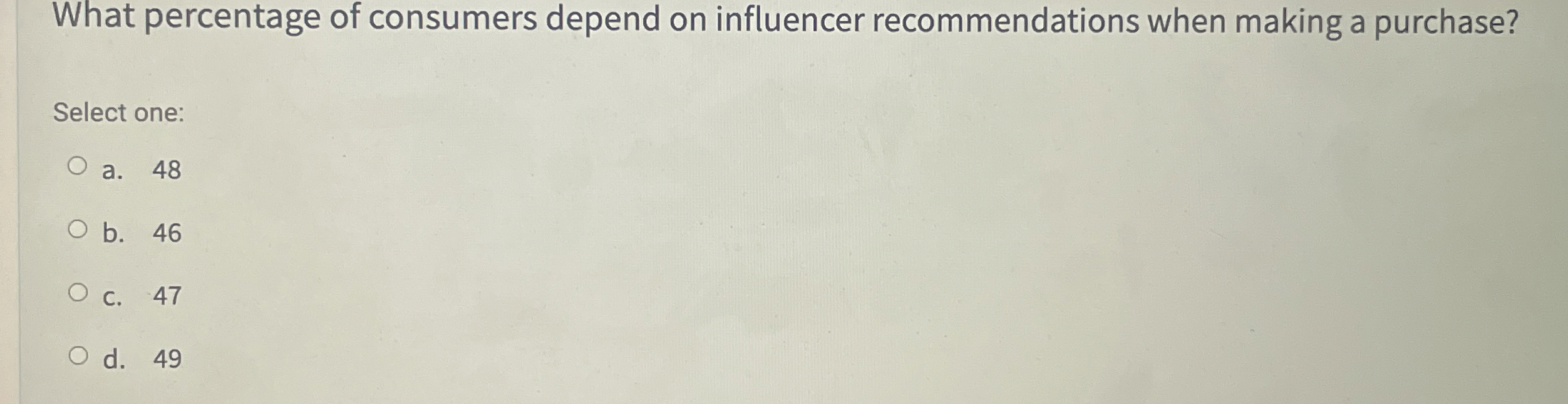What percentage of consumers depend on influencer