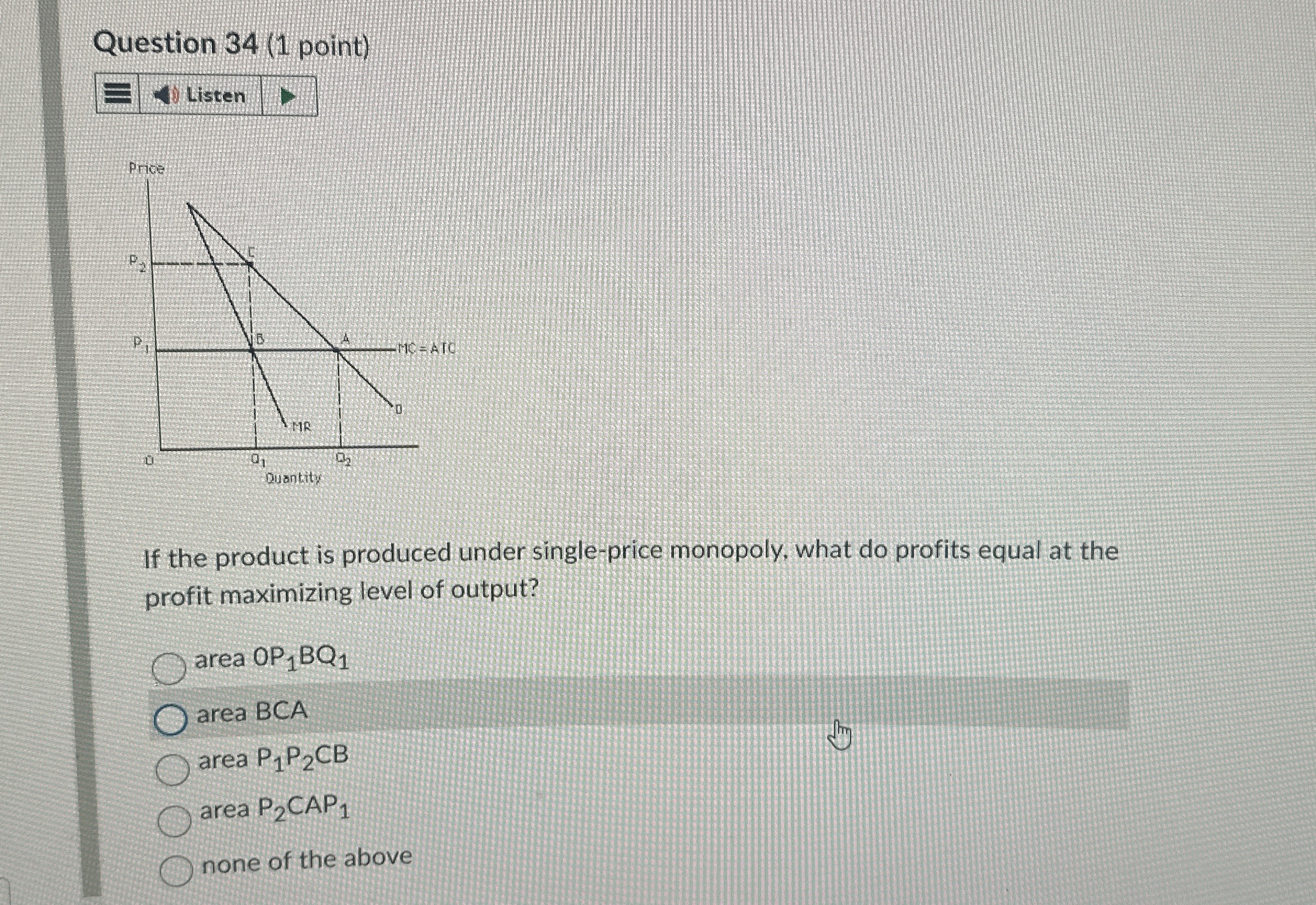 Question 3 4 ( 1 point ) Listen Prie If the