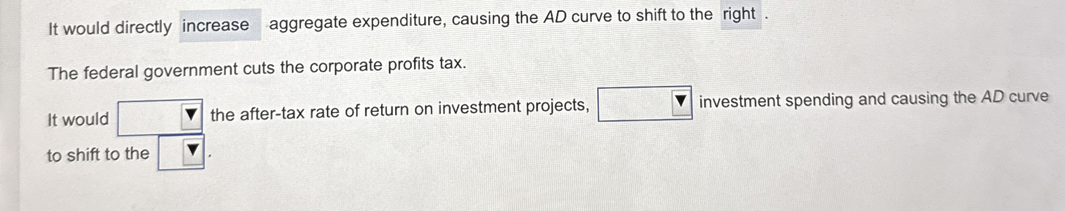 It would directly aggregate expenditure, causing