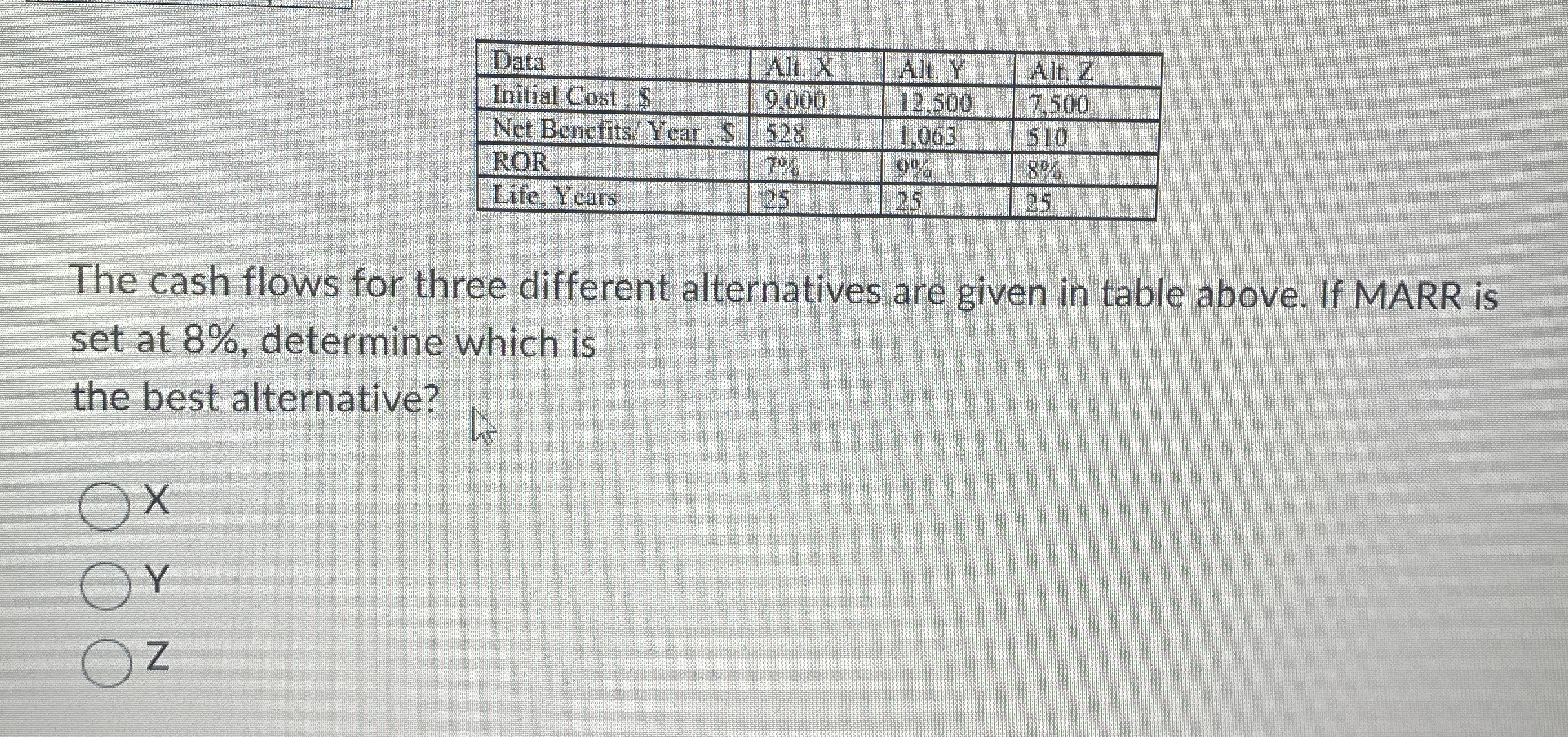 \ table [ [ Data , Alt. X , Alt. Y , Alt, Z ] , [