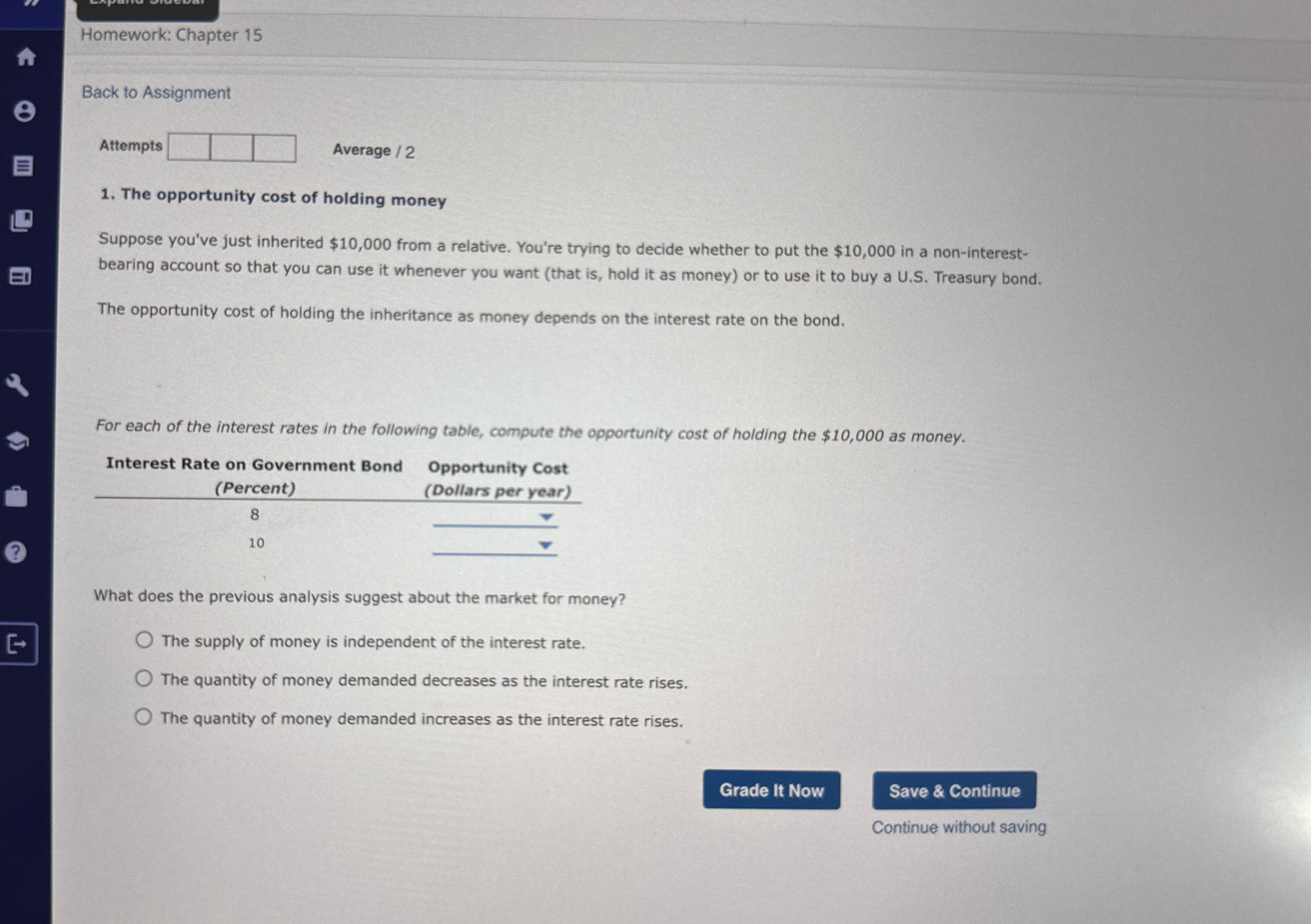 Homework: Chapter 1 5 Back to Assignment Attempts