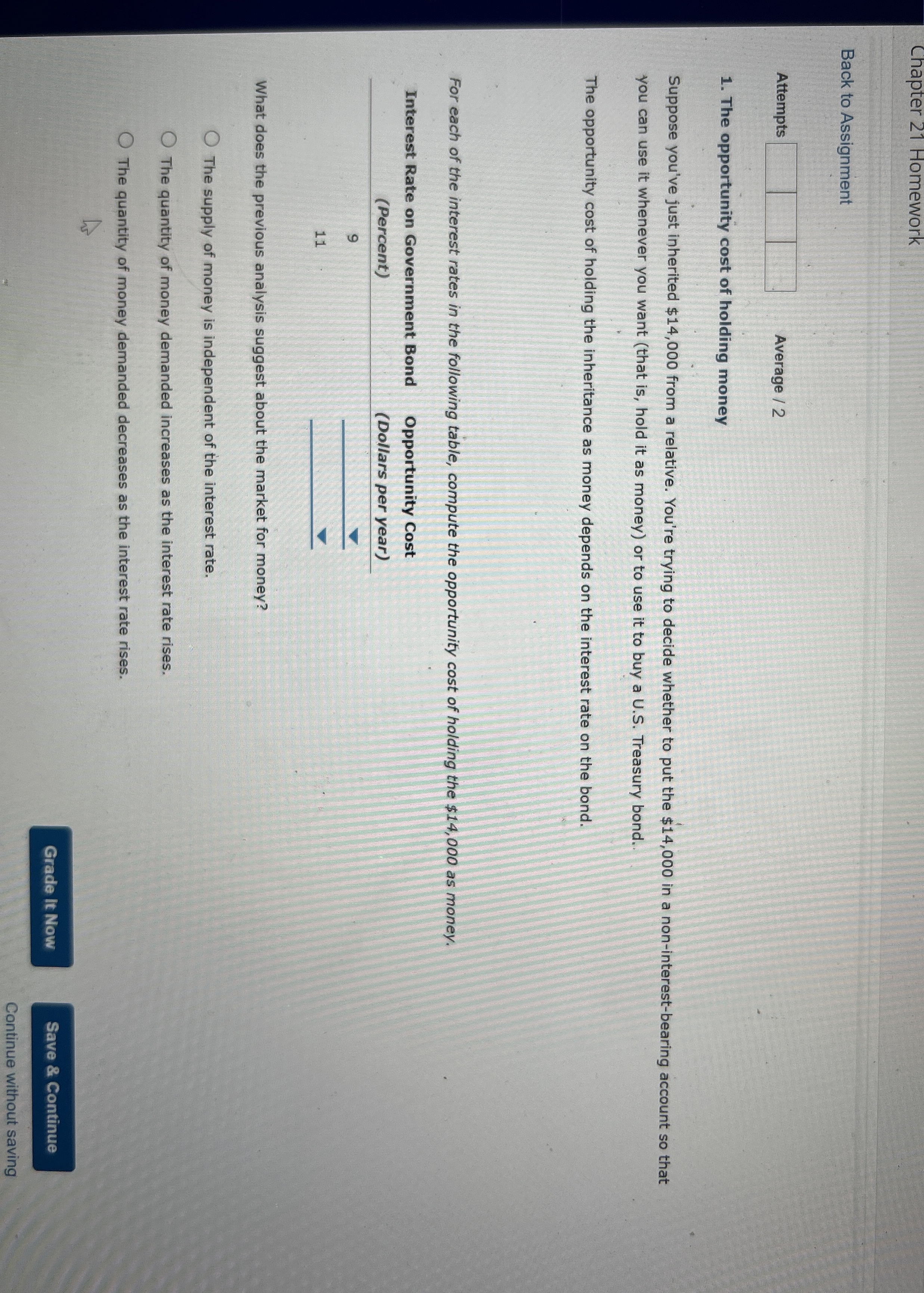 Chapter 2 1 Homework Back to Assignment Attempts