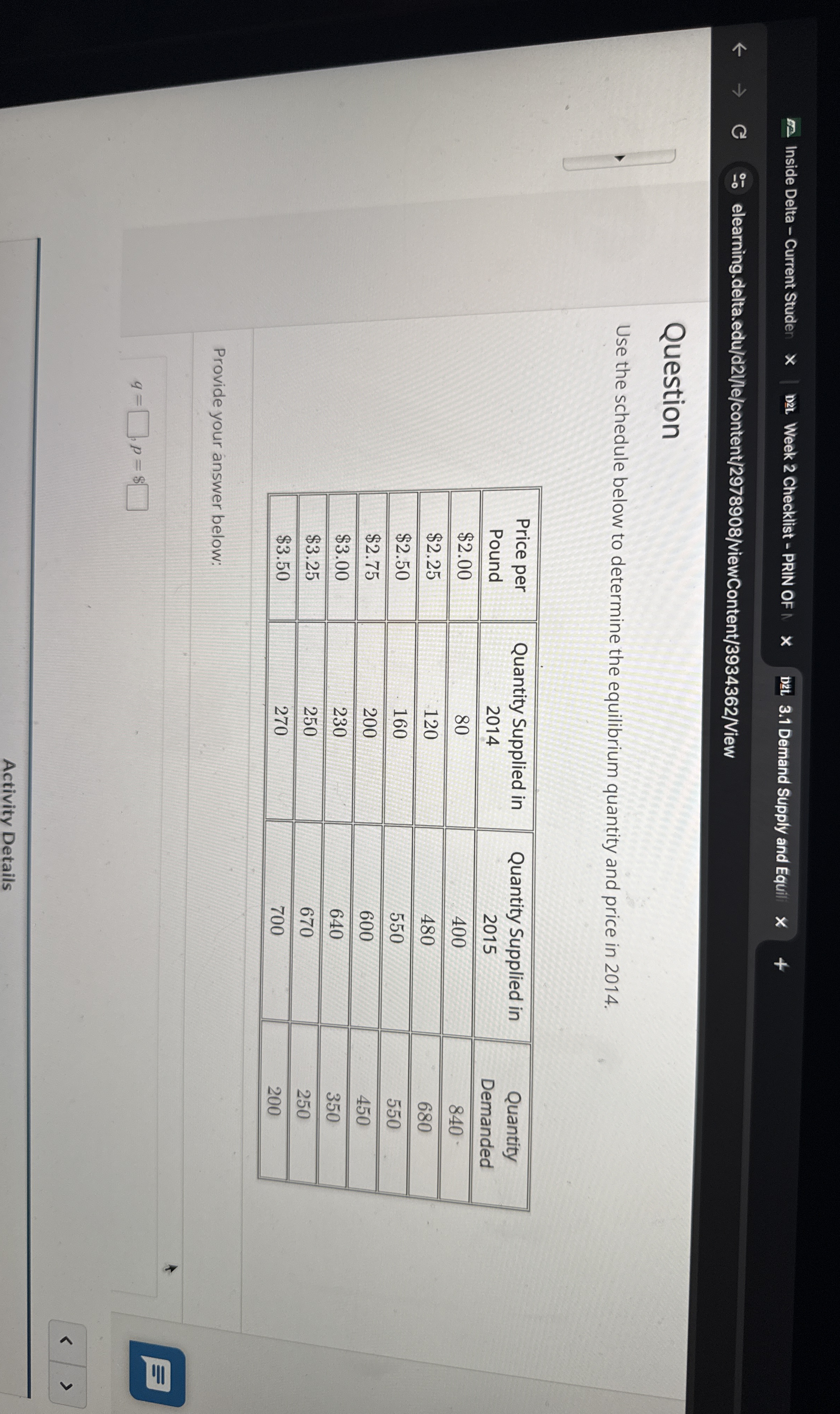Inside Delta - Current Studer Week 2 Checklist -