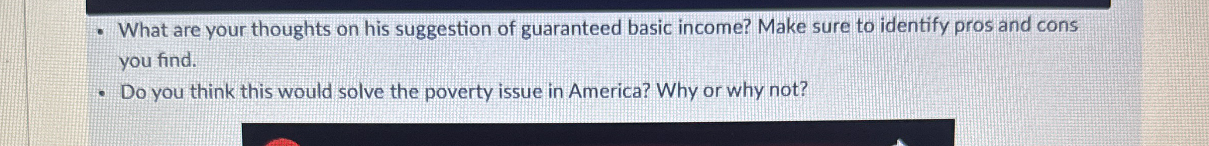 What are your thoughts on his suggestion of