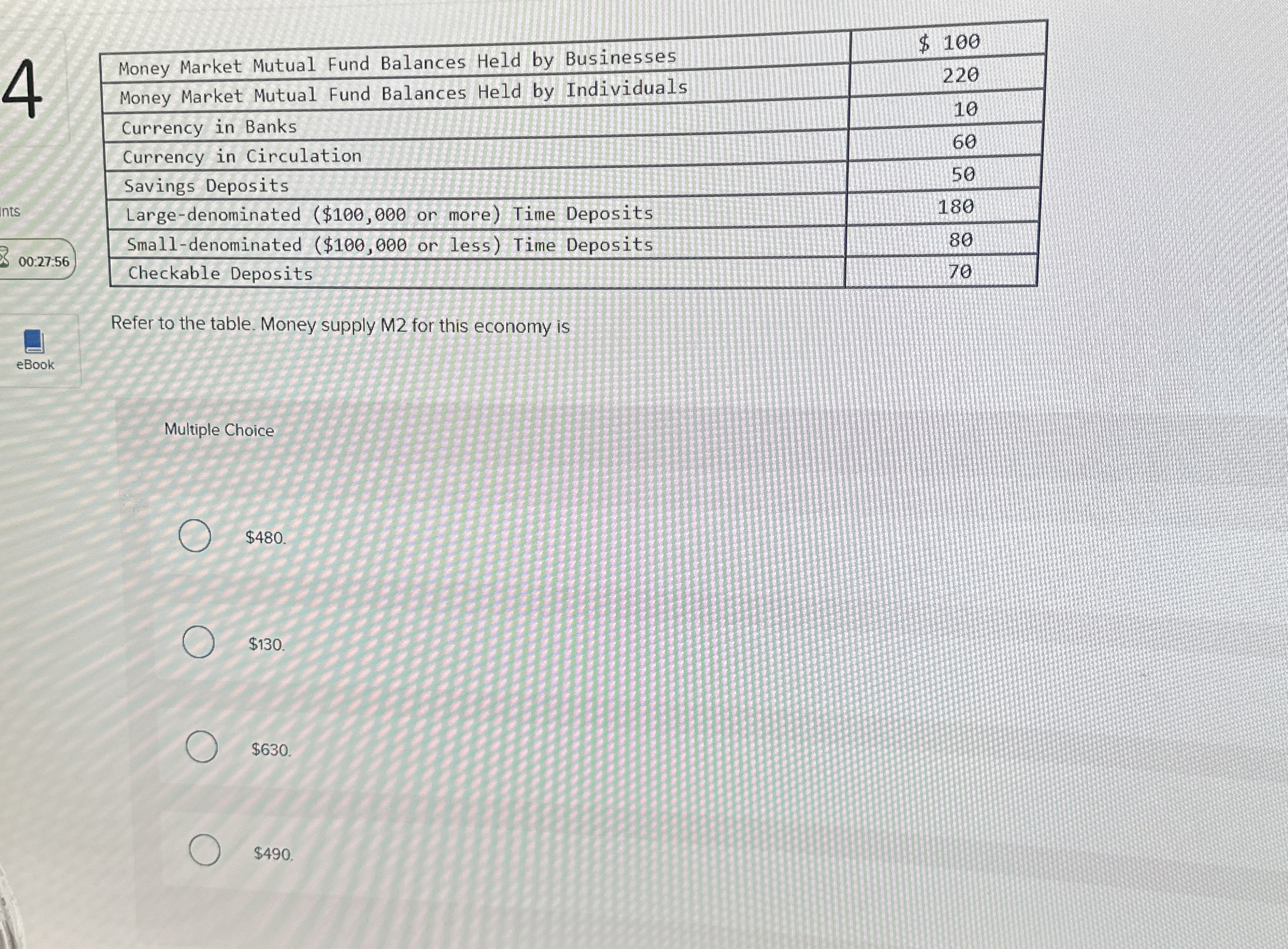 4 0 0 : 2 7 : 5 6 \ table [ [ Money Market Mutual
