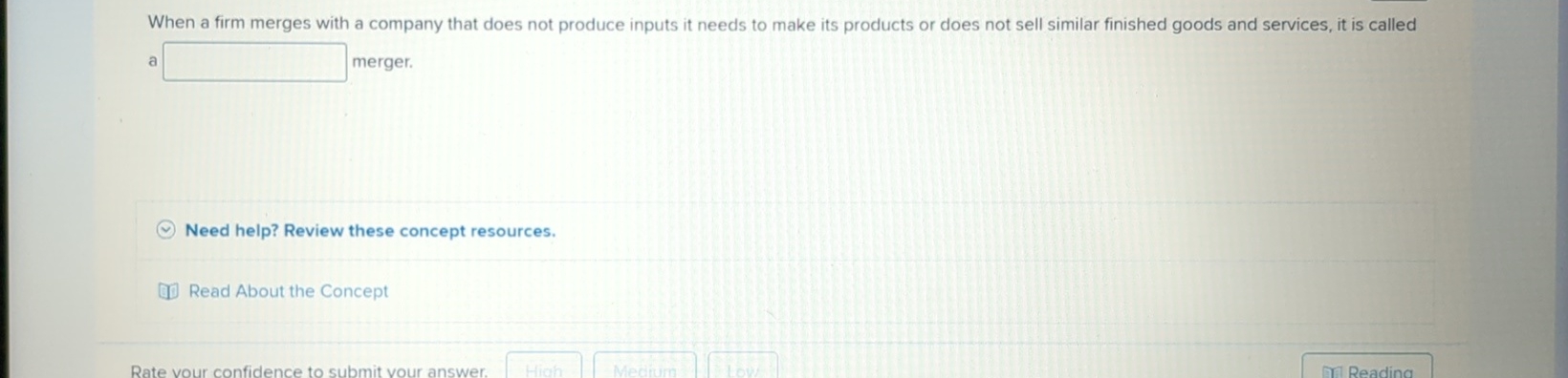 When a firm merges with a company that does not